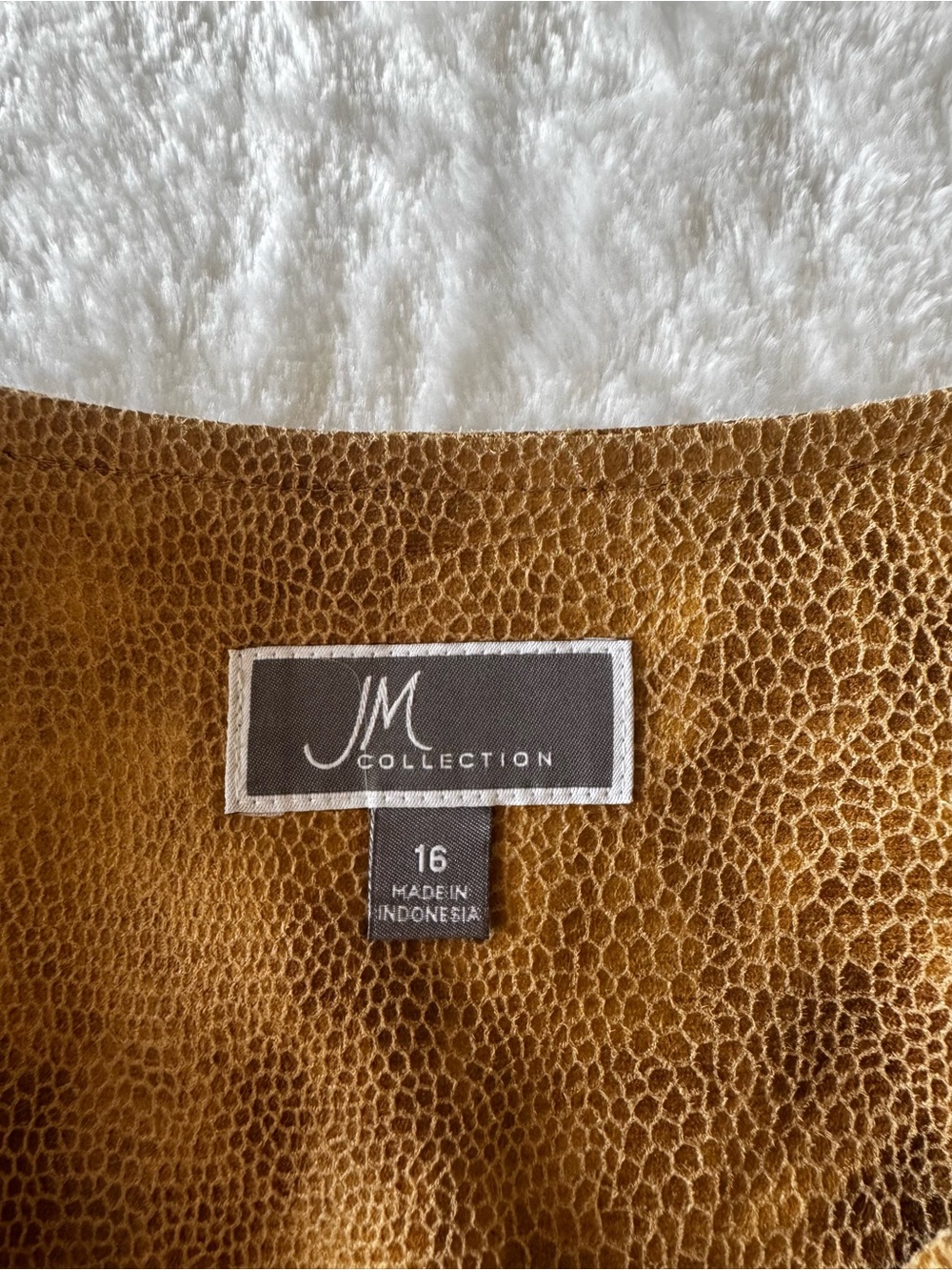 JM Collection Tan Suede Zip-Front Jacket - Picture 3 of 7
